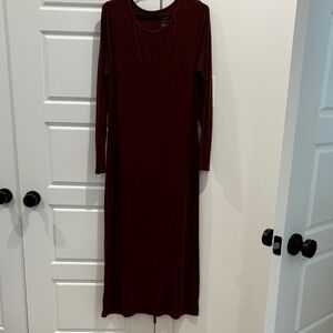 a new day Long Sleeve Burgundy Dress